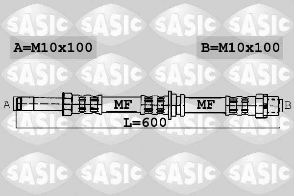 Sasic 6606095 - Bremžu šļūtene ps1.lv