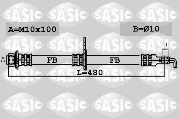 Sasic 6606090 - Bremžu šļūtene ps1.lv