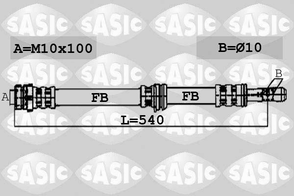 Sasic 6606061 - Bremžu šļūtene ps1.lv