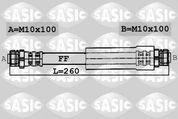 Sasic 6606009 - Bremžu šļūtene ps1.lv