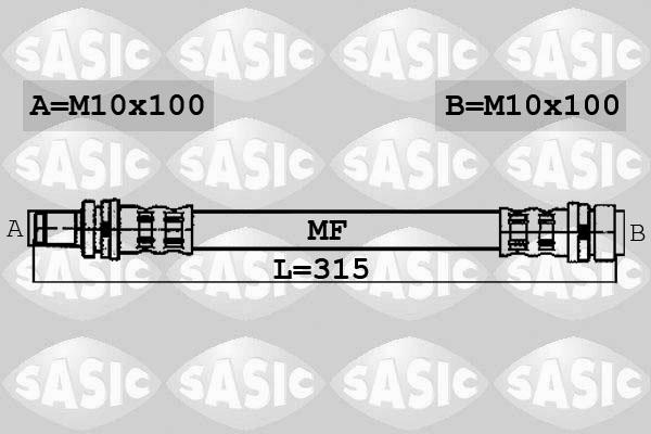 Sasic 6606004 - Bremžu šļūtene ps1.lv