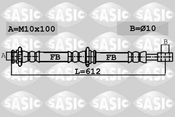 Sasic 6606082 - Bremžu šļūtene ps1.lv