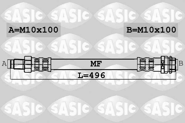 Sasic 6606039 - Bremžu šļūtene ps1.lv