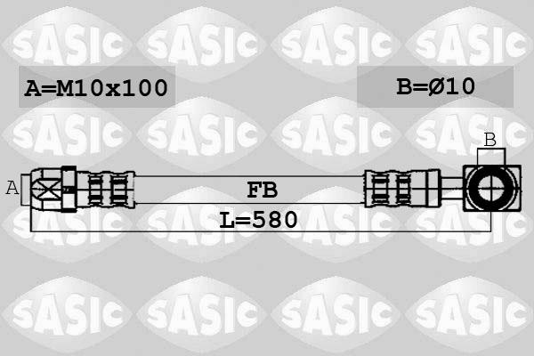 Sasic 6606021 - Bremžu šļūtene ps1.lv