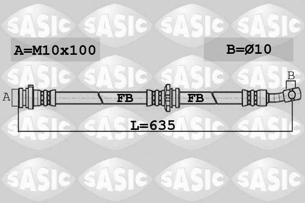 Sasic 6606154 - Bremžu šļūtene ps1.lv