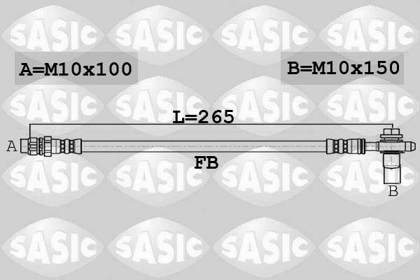 Sasic 6606169 - Bremžu šļūtene ps1.lv