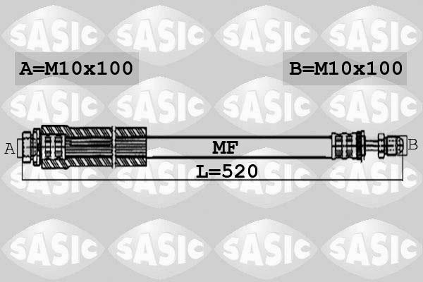 Sasic 6606188 - Bremžu šļūtene ps1.lv