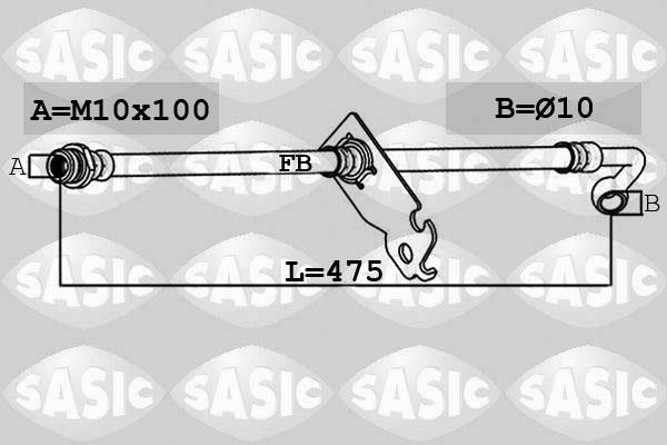 Sasic 6606205 - Bremžu šļūtene ps1.lv