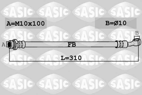 Sasic 6606211 - Bremžu šļūtene ps1.lv