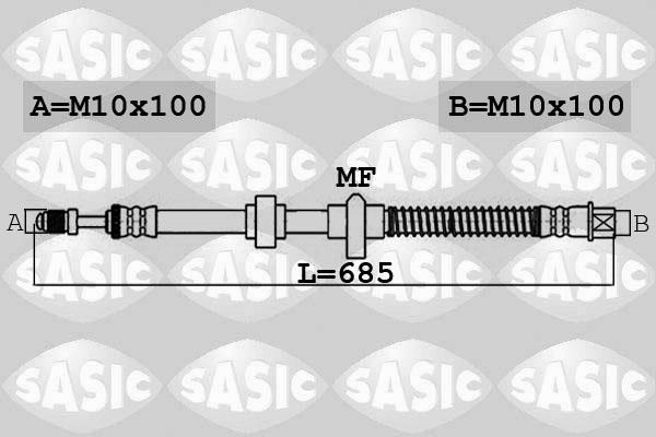 Sasic 6600056 - Bremžu šļūtene ps1.lv