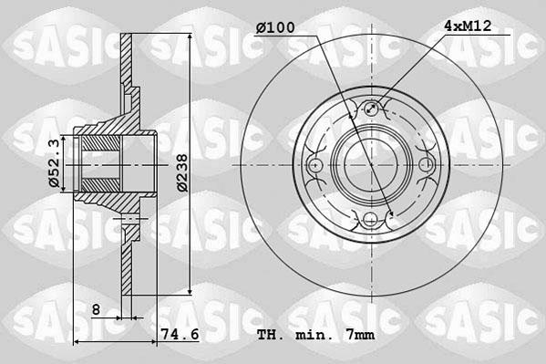 Sasic 6104040 - Bremžu diski ps1.lv