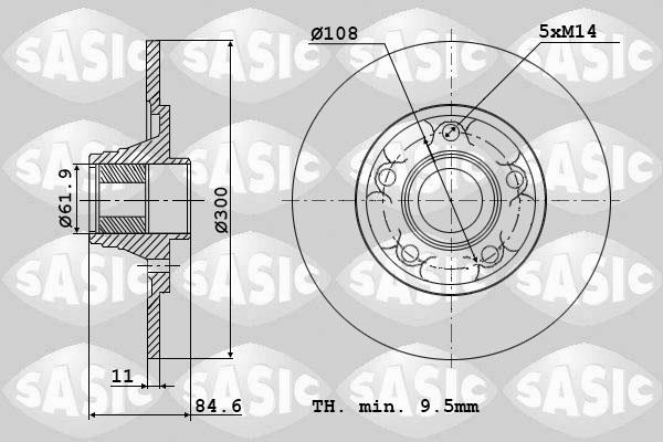 Sasic 6104006 - Bremžu diski ps1.lv