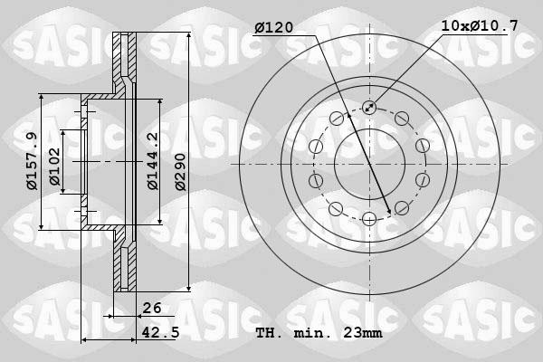 Sasic 6104021 - Bremžu diski ps1.lv