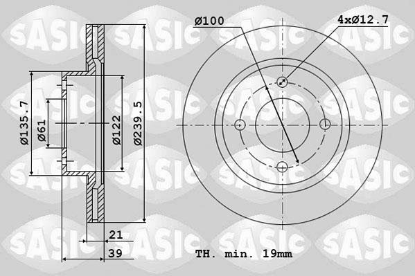 Sasic 6106098 - Bremžu diski ps1.lv