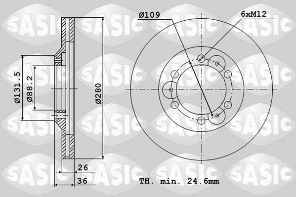 Sasic 6106092 - Bremžu diski ps1.lv