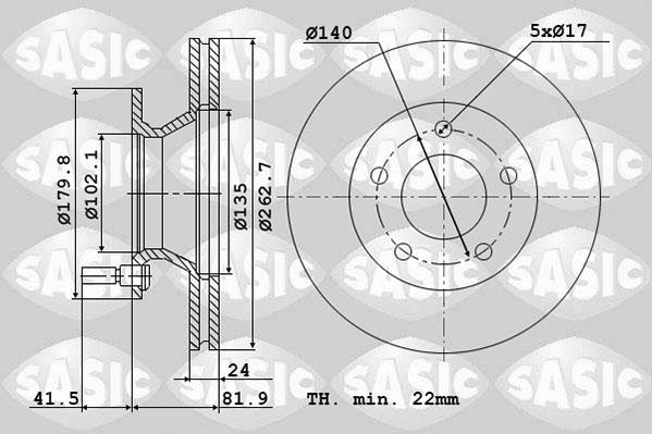 Sasic 6106097 - Bremžu diski ps1.lv