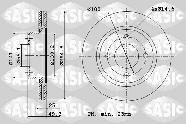 Sasic 6106059 - Bremžu diski ps1.lv