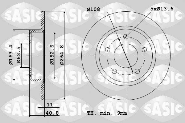 Sasic 6106009 - Bremžu diski ps1.lv