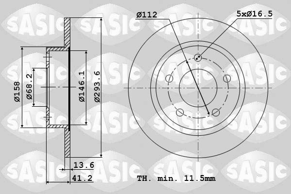 Sasic 6106031 - Bremžu diski ps1.lv