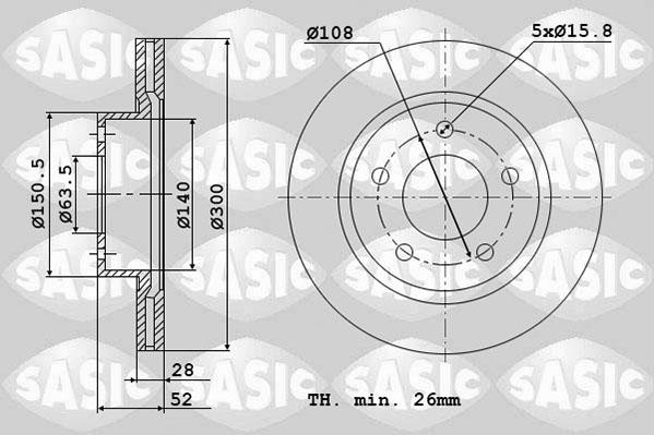 Sasic 6106147 - Bremžu diski ps1.lv