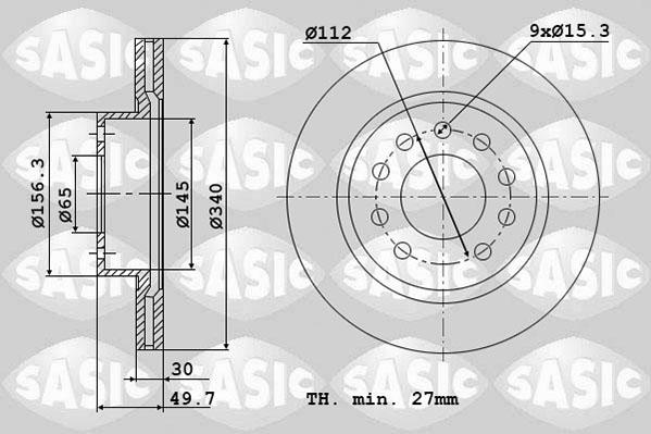 Sasic 6106184 - Bremžu diski ps1.lv