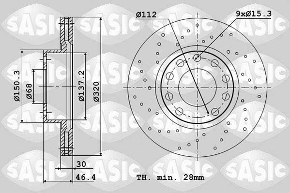 Sasic 6106183 - Bremžu diski ps1.lv