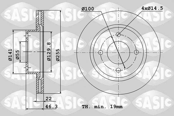 Sasic 6106125 - Bremžu diski ps1.lv