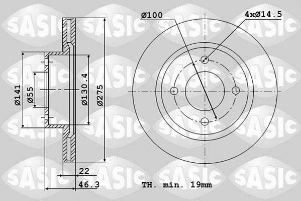 Sasic 6106127 - Bremžu diski ps1.lv