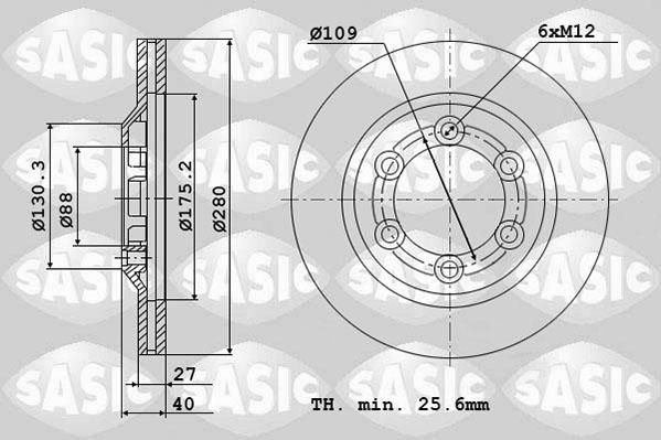 Sasic 6106174 - Bremžu diski ps1.lv