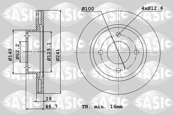 Sasic 6106335 - Bremžu diski ps1.lv