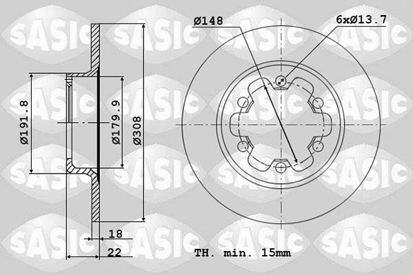 Sasic 6106299 - Bremžu diski ps1.lv