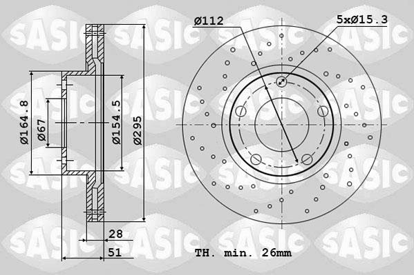 Sasic 6106240 - Bremžu diski ps1.lv