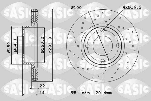 Sasic 6106247 - Bremžu diski ps1.lv