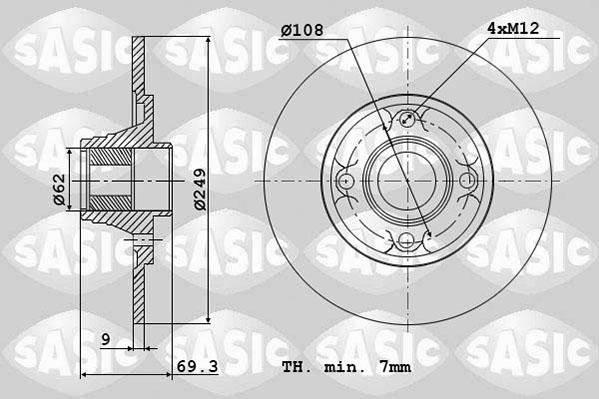 Sasic 6100004 - Bremžu diski ps1.lv