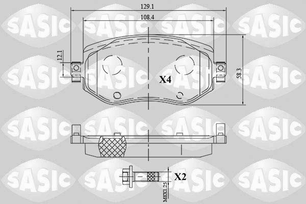 Sasic 6214041 - Bremžu uzliku kompl., Disku bremzes ps1.lv