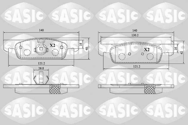 Sasic 6214048 - Bremžu uzliku kompl., Disku bremzes ps1.lv