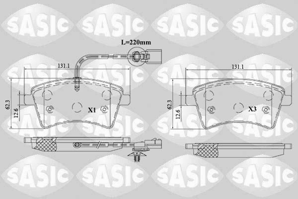 Sasic 6214043 - Bremžu uzliku kompl., Disku bremzes ps1.lv