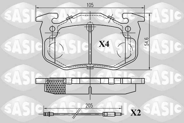 Sasic 6214001 - Bremžu uzliku kompl., Disku bremzes ps1.lv