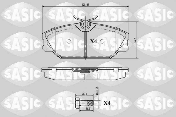 Sasic 6214008 - Bremžu uzliku kompl., Disku bremzes ps1.lv