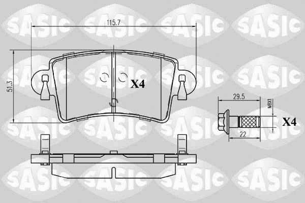 Sasic 6214013 - Bremžu uzliku kompl., Disku bremzes ps1.lv