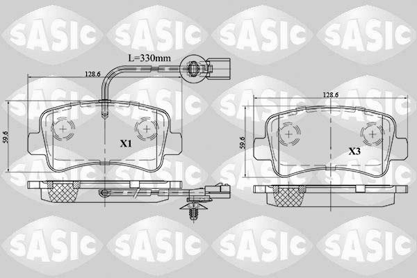 Sasic 6214021 - Bremžu uzliku kompl., Disku bremzes ps1.lv