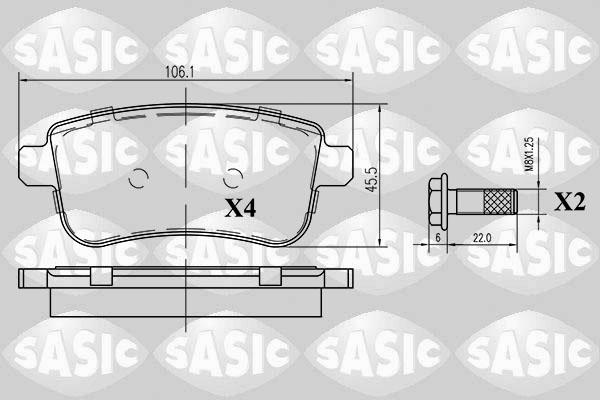 Sasic 6214023 - Bremžu uzliku kompl., Disku bremzes ps1.lv