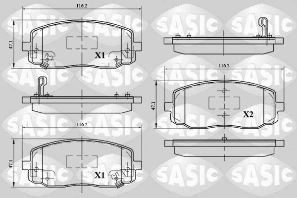 Sasic 6216094 - Bremžu uzliku kompl., Disku bremzes ps1.lv