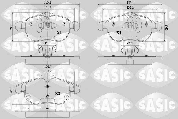 Sasic 6216095 - Bremžu uzliku kompl., Disku bremzes ps1.lv