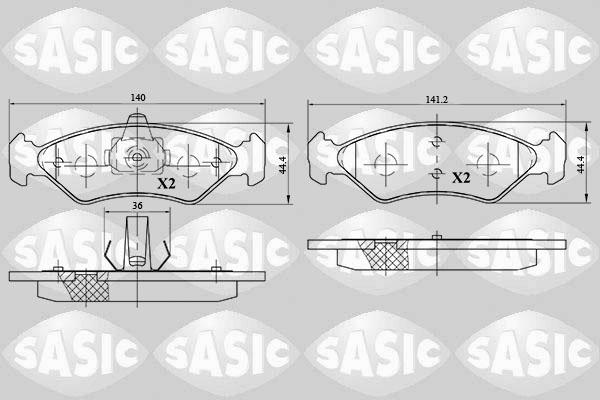 Sasic 6216049 - Bremžu uzliku kompl., Disku bremzes ps1.lv