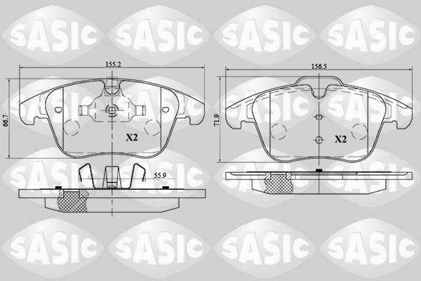 Sasic 6216055 - Bremžu uzliku kompl., Disku bremzes ps1.lv