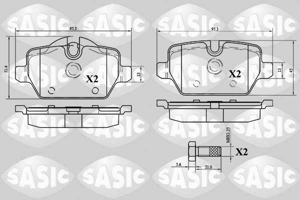 Sasic 6216064 - Bremžu uzliku kompl., Disku bremzes ps1.lv