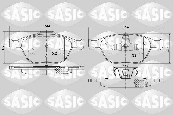 Sasic 6216068 - Bremžu uzliku kompl., Disku bremzes ps1.lv