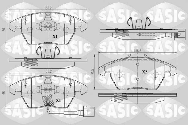 Sasic 6216004 - Bremžu uzliku kompl., Disku bremzes ps1.lv