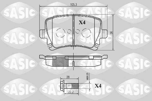 Sasic 6216003 - Bremžu uzliku kompl., Disku bremzes ps1.lv